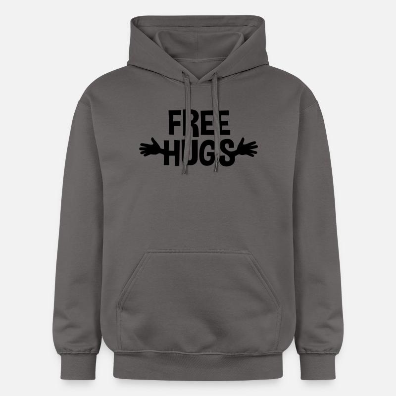 Free Hugs - Sweat à capuche Softstyle® Gildan Unisexe - gris foncé