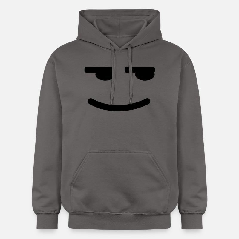 Satisfait Smiley - Sweat à capuche Softstyle® Gildan Unisexe - gris foncé