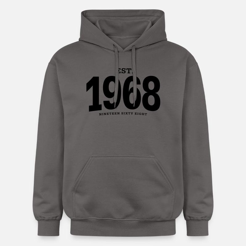 HNE. 1968 Nineteen Sixty Eight - Sweat à capuche Softstyle® Gildan Unisexe - gris foncé