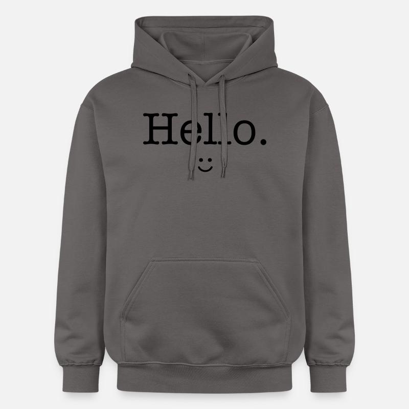 Hello :) - Sweat à capuche Softstyle® Gildan Unisexe - gris foncé