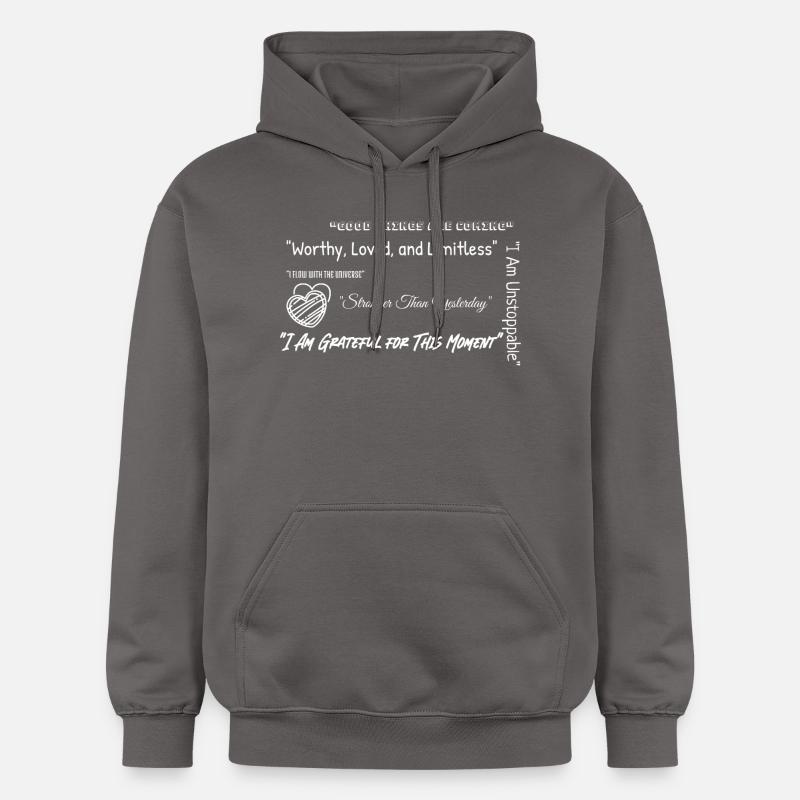 Énergie d’affirmation - Sweat à capuche Softstyle® Gildan Unisexe - gris foncé