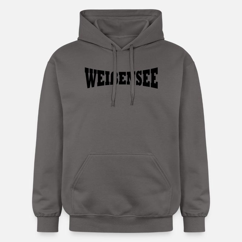 Weissensee lettrage - Sweat à capuche Softstyle® Gildan Unisexe - gris foncé