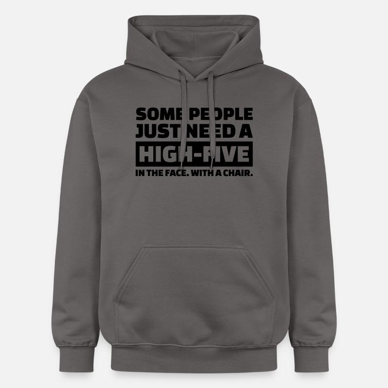 High-Five - Sweat à capuche Softstyle® Gildan Unisexe - gris foncé