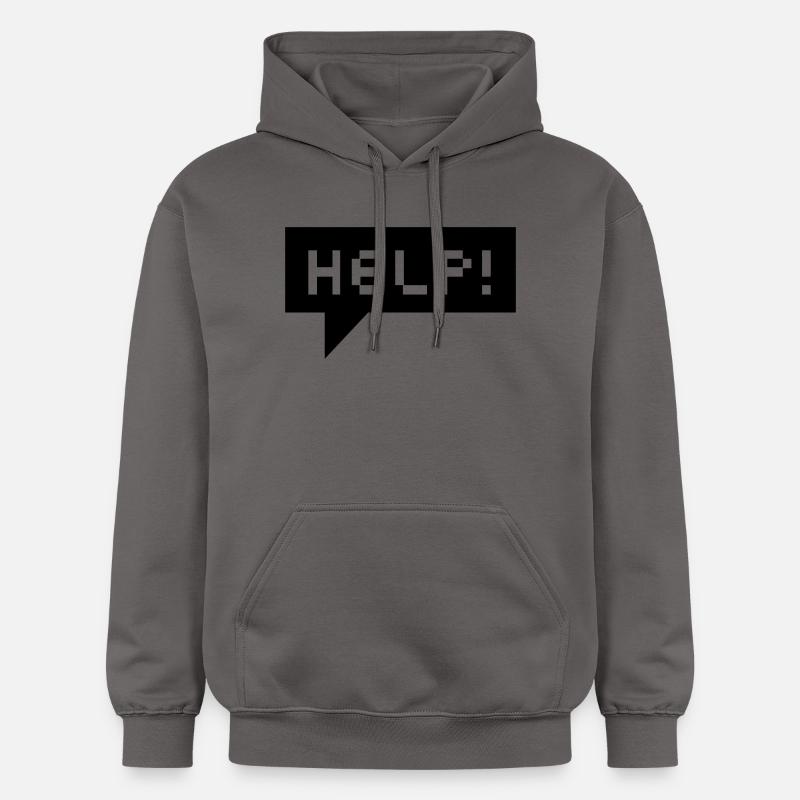 bulle d'aide (b, 1c) - Sweat à capuche Softstyle® Gildan Unisexe - gris foncé