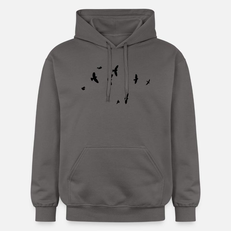 Oiseaux dans le ciel - Sweat à capuche Softstyle® Gildan Unisexe - gris foncé