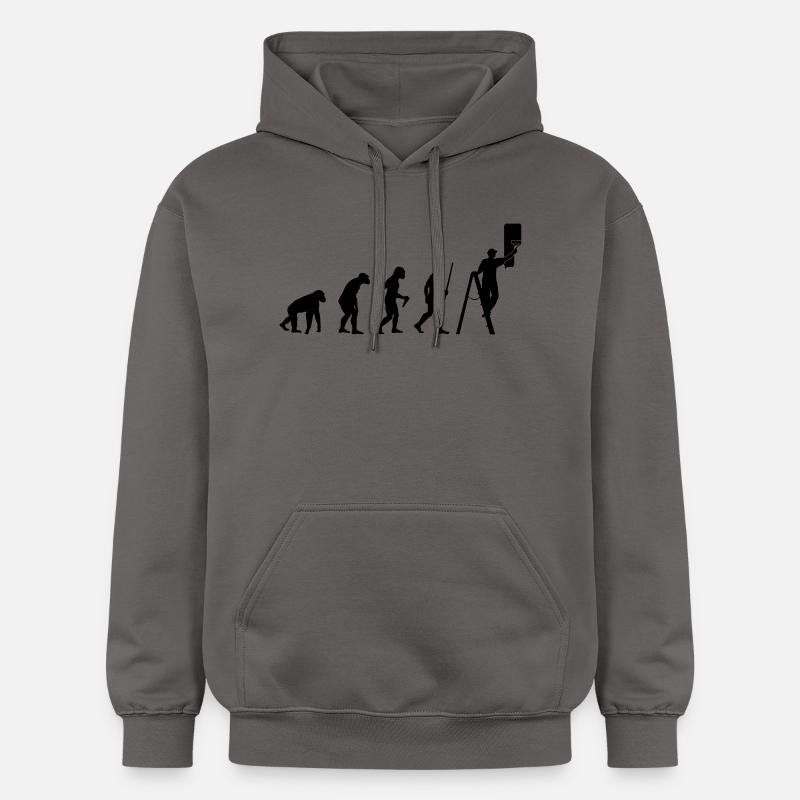 L'évolution des peintres - Sweat à capuche Softstyle® Gildan Unisexe - gris foncé