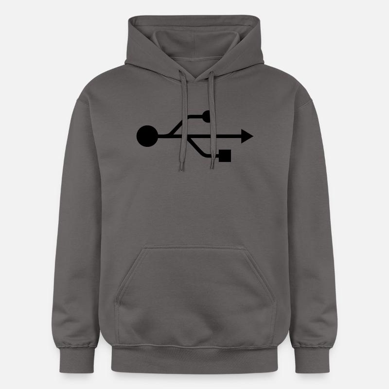 usb - Sweat à capuche Softstyle® Gildan Unisexe - gris foncé