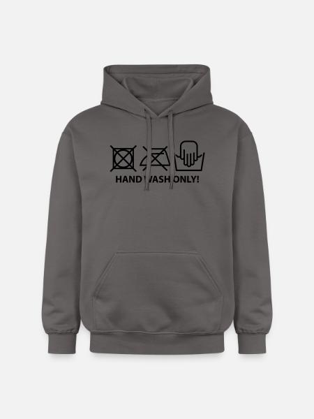 hand_wash_only_f1 - Gildan Unisex Softstyle® Midweight Hoodie - dark grey