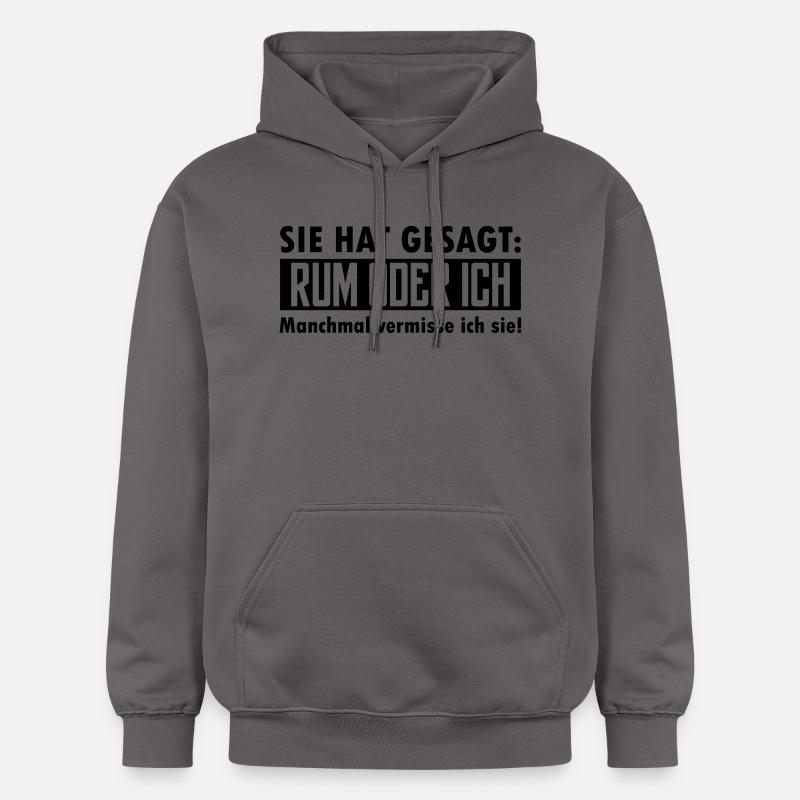 rum oder ich - Gildan Unisex Softstyle® Midweight Hoodie - Dunkelgrau