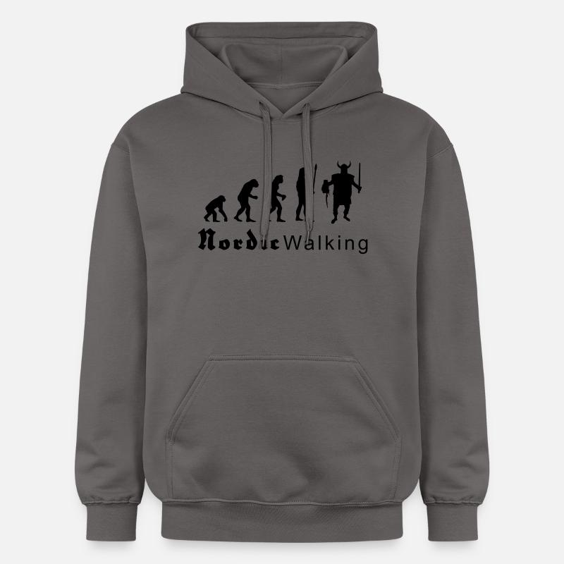 evolution_nordicwalking1 - Sweat à capuche Softstyle® Gildan Unisexe - gris foncé