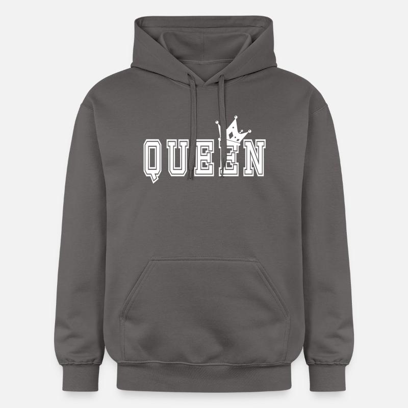 Queen devant - Sweat à capuche Softstyle® Gildan Unisexe - gris foncé