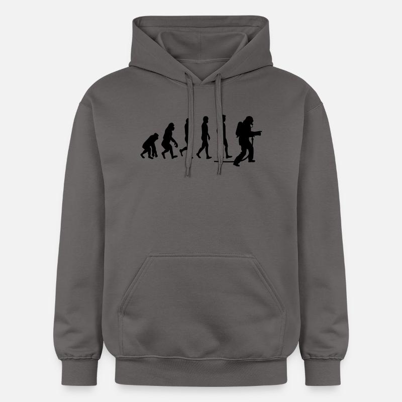 evolution feuerwehr1 - Gildan Unisex Softstyle® Midweight Hoodie - Dunkelgrau