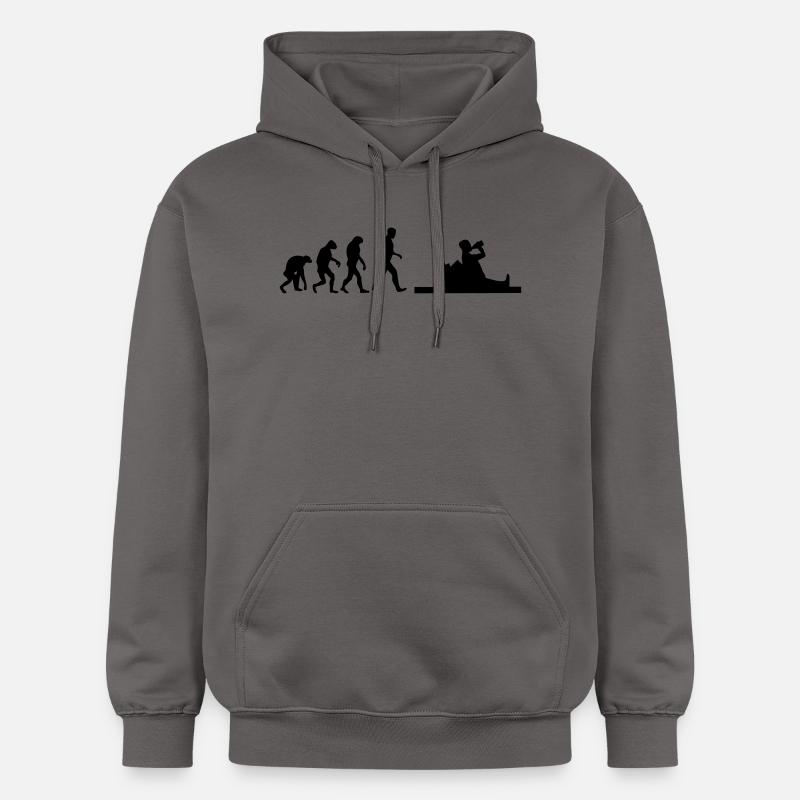 baustelle evolution - Gildan Unisex Softstyle® Midweight Hoodie - Dunkelgrau