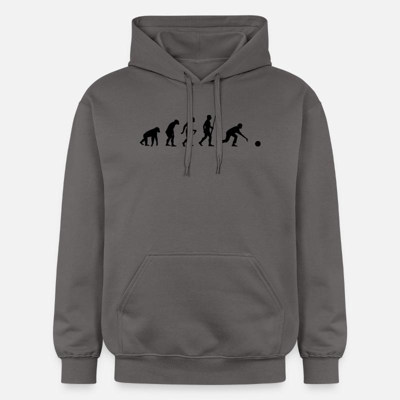 L'évolution du bowling - Sweat à capuche Softstyle® Gildan Unisexe - gris foncé