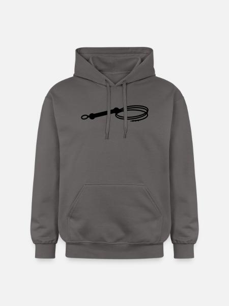 Fouet + votre texte - Sweat à capuche Softstyle® Gildan Unisexe - gris foncé