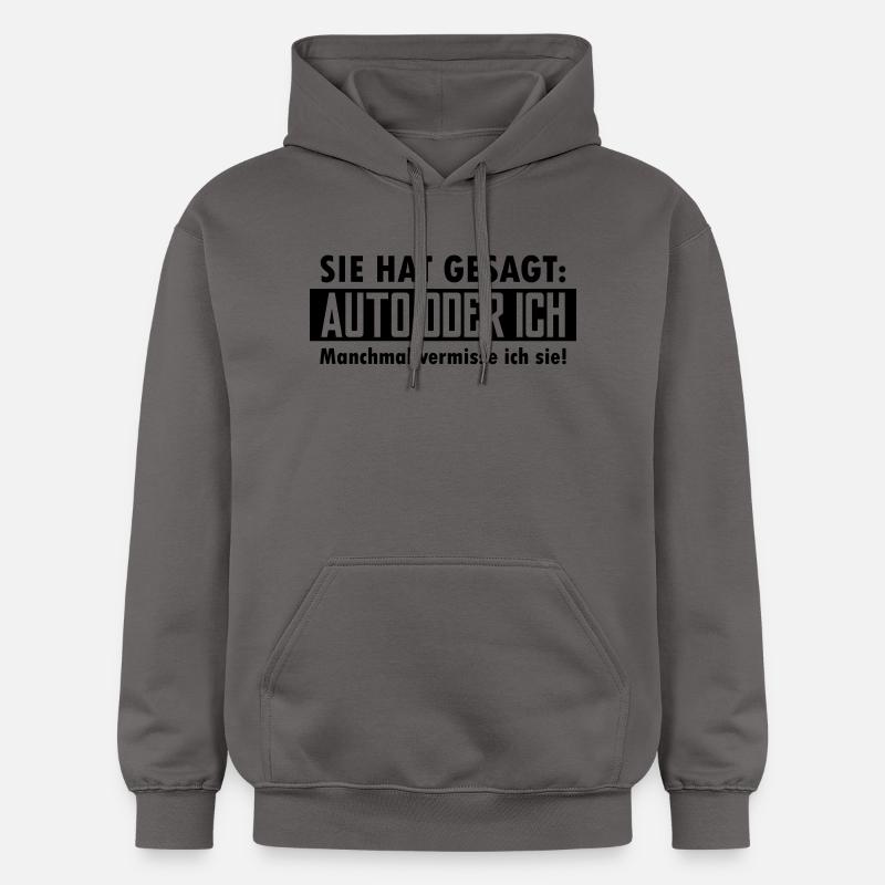 auto oder ich - Gildan Unisex Softstyle® Midweight Hoodie - Dunkelgrau