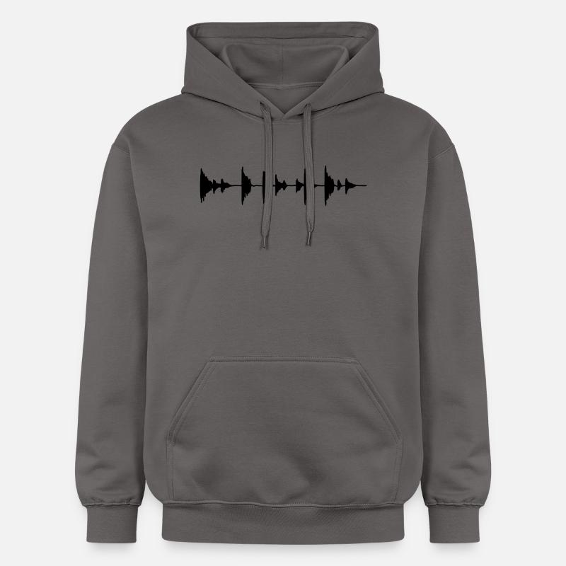 Waveform - Sample - Drumloop - Sweat à capuche Softstyle® Gildan Unisexe - gris foncé