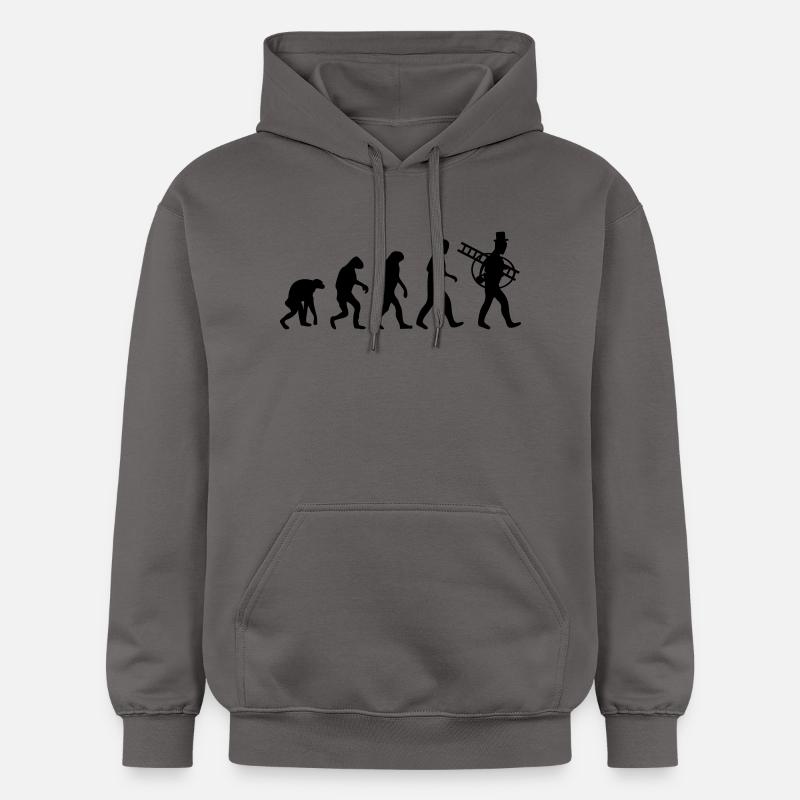 schornsteinfeger evolution - Gildan Unisex Softstyle® Midweight Hoodie - Dunkelgrau