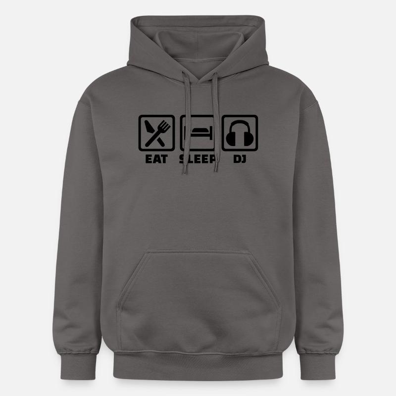 Eat sleep DJ - Sweat à capuche Softstyle® Gildan Unisexe - gris foncé