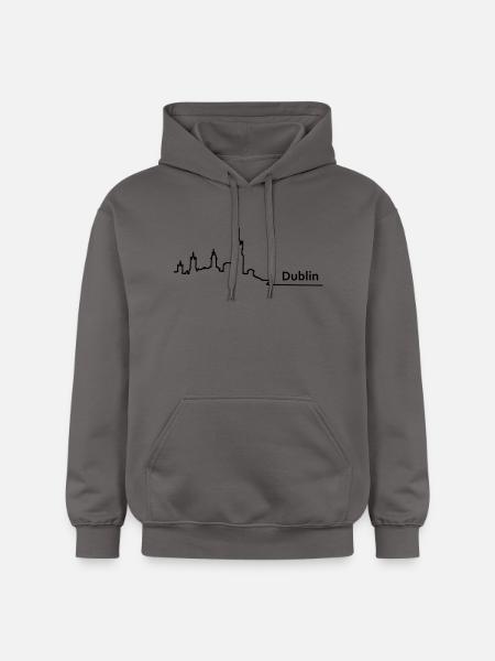 dublin skyline - Gildan Unisex Softstyle® Midweight Hoodie - Dunkelgrau