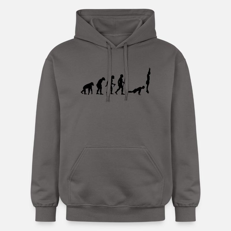 Evolution Burpee - Gildan Unisex Softstyle® Midweight Hoodie - dark grey