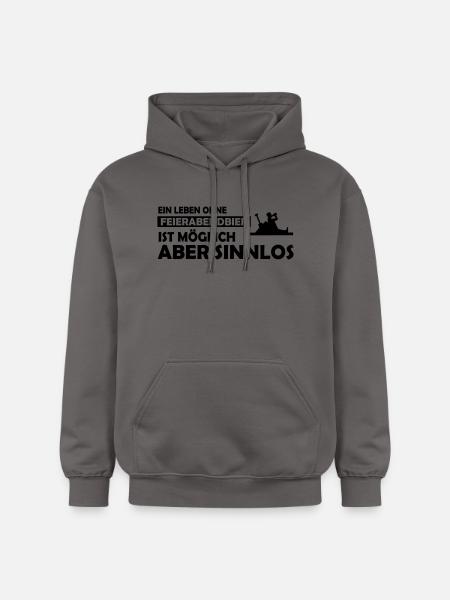 ein leben ohne feierabendbier - Gildan Unisex Softstyle® Midweight Hoodie - Dunkelgrau