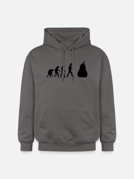 birnen evolution - Gildan Unisex Softstyle® Midweight Hoodie - Dunkelgrau