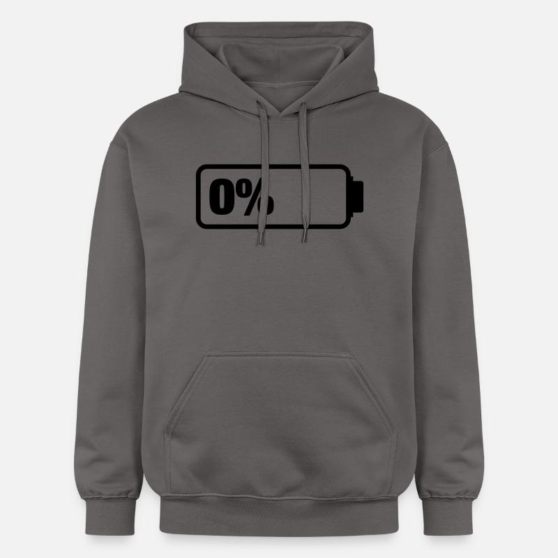 battery_empty_1__f1 - Sweat à capuche Softstyle® Gildan Unisexe - gris foncé