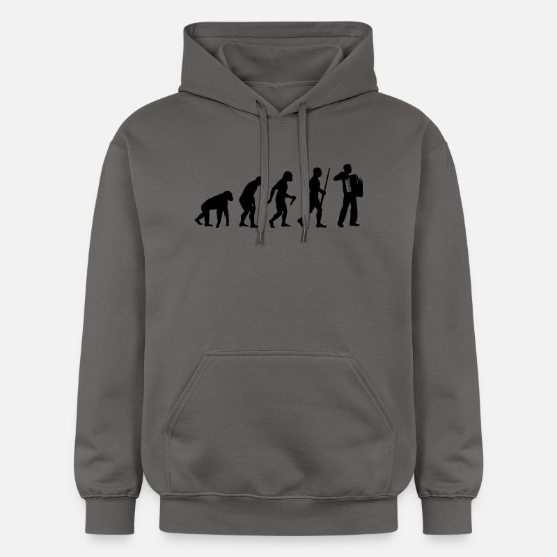 Akkordeon Evolution - Gildan Unisex Softstyle® Midweight Hoodie - Dunkelgrau