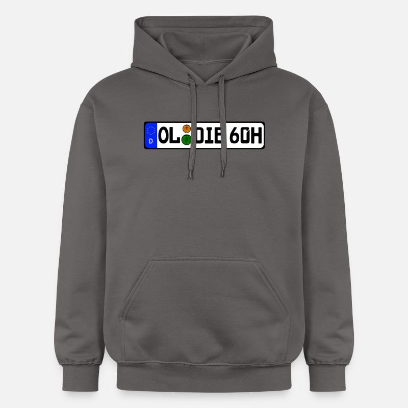 Oldie histoire 60 ans - Sweat à capuche Softstyle® Gildan Unisexe - gris foncé