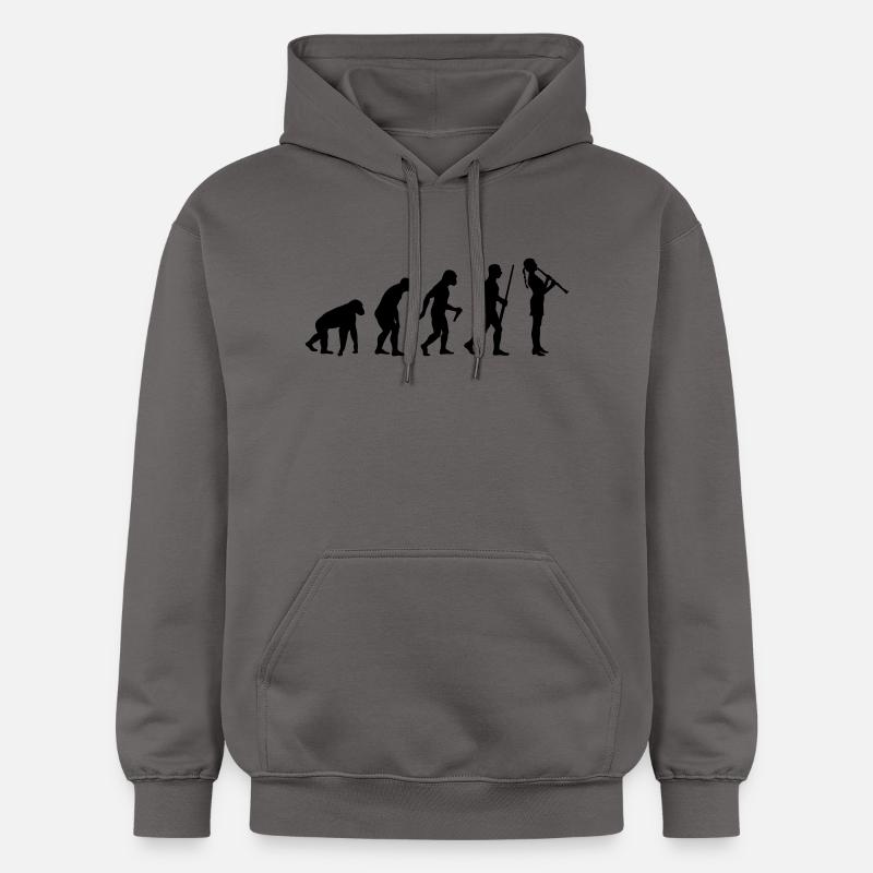 Clarinetist Evolution - Gildan Unisex Softstyle® Midweight Hoodie - Dunkelgrau