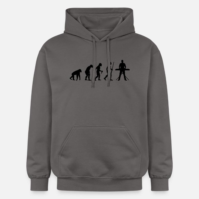 L'évolution du claviériste - Sweat à capuche Softstyle® Gildan Unisexe - gris foncé