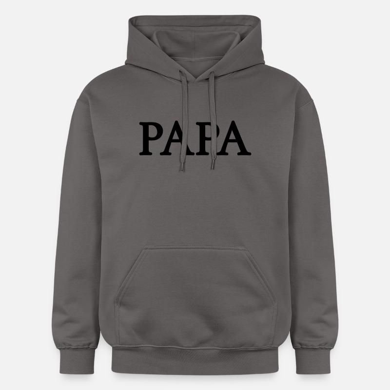papa (1c) - Sweat à capuche Softstyle® Gildan Unisexe - gris foncé