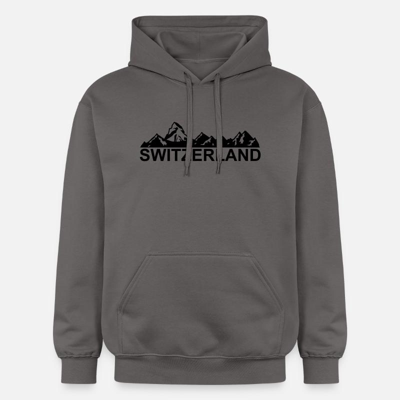 Suisse - Suisse - Suisse - Svizzera - Sweat à capuche Softstyle® Gildan Unisexe - gris foncé