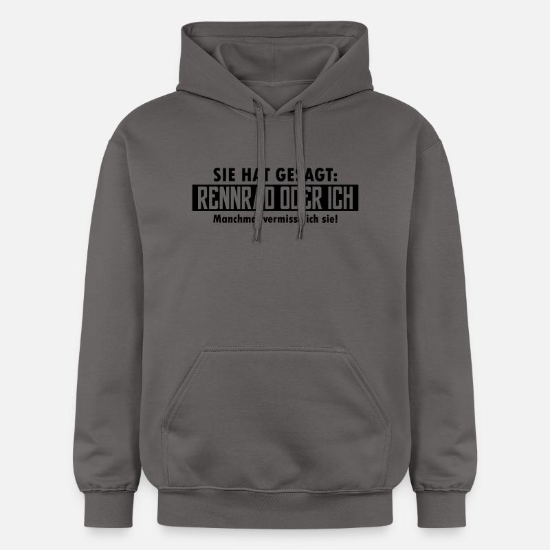 rennrad oder ich - Gildan Unisex Softstyle® Midweight Hoodie - Dunkelgrau