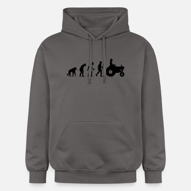 Farmer Evolution - Gildan Unisex Softstyle® Midweight Hoodie - Dunkelgrau
