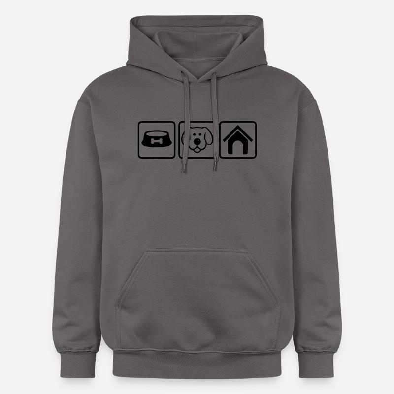 Chien - Sweat à capuche Softstyle® Gildan Unisexe - gris foncé