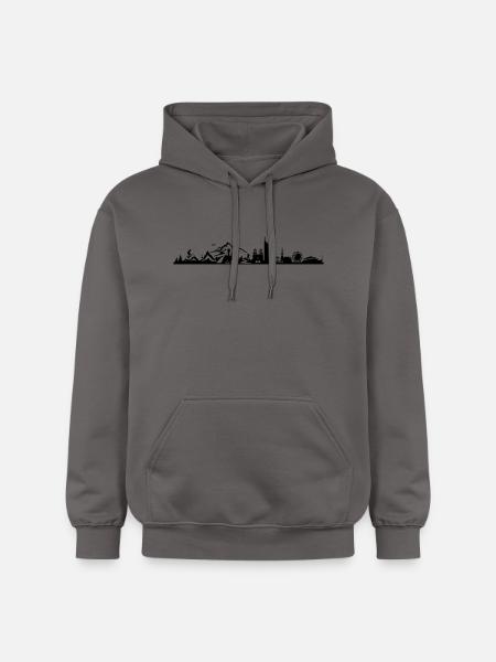 Skyline - Österreich - Gildan Unisex Softstyle® Midweight Hoodie - Dunkelgrau
