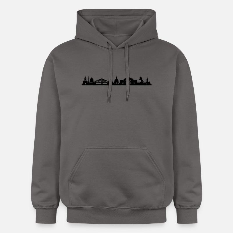 Skyline Dresden lang - Gildan Unisex Softstyle® Midweight Hoodie - Dunkelgrau