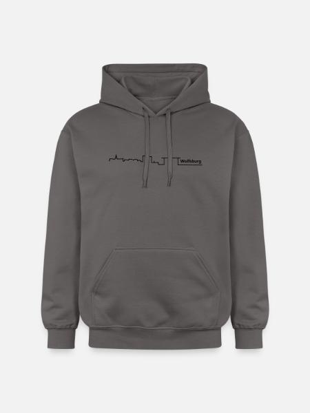 wolfsburg skyline - Gildan Unisex Softstyle® Midweight Hoodie - dark grey