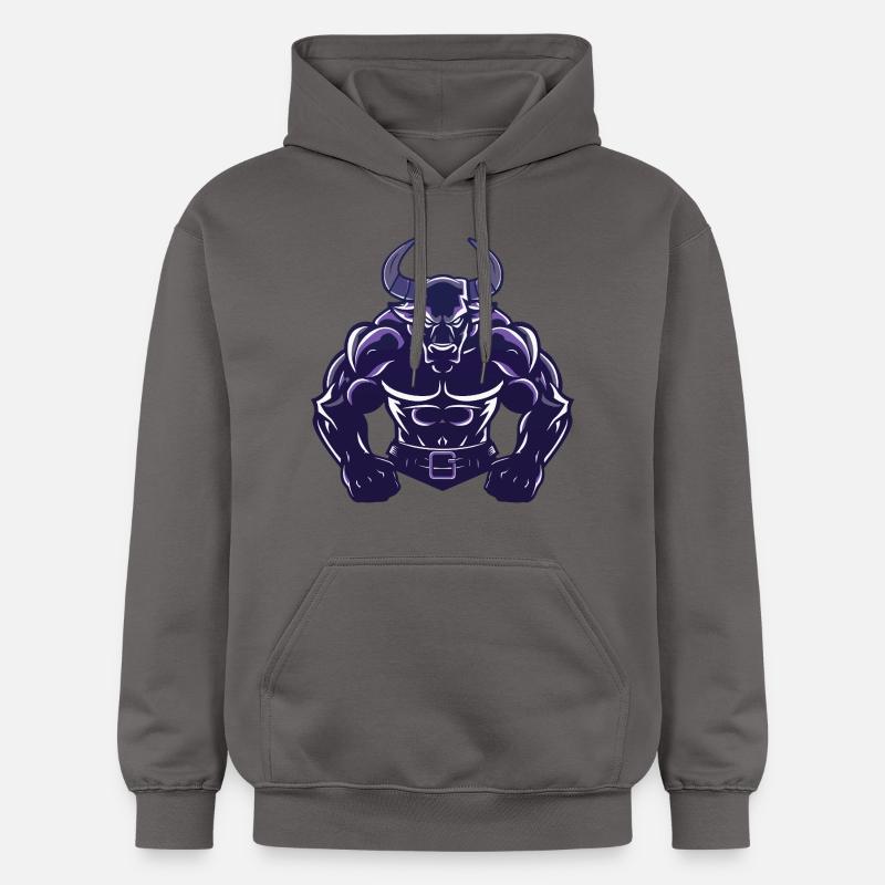 Muscles du taureau Musculation Taureau - Sweat à capuche Softstyle® Gildan Unisexe - gris foncé