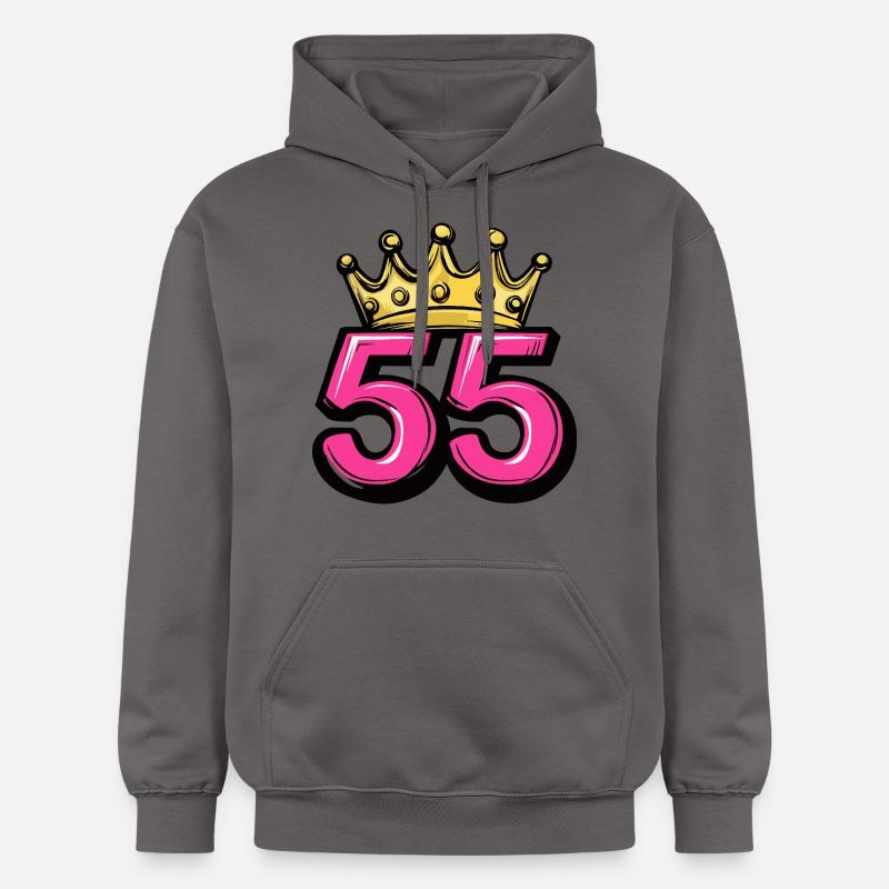 Couronne à 55 chiffres - Sweat à capuche Softstyle® Gildan Unisexe - gris foncé