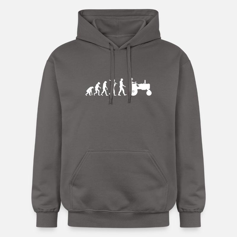 Landwirtschaft Traktor Evolution - Gildan Unisex Softstyle® Midweight Hoodie - Dunkelgrau