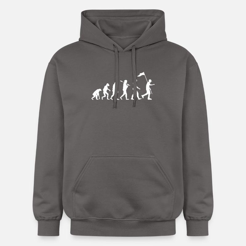 Pfadfinder Evolution · Evolution · Camping · Natur - Gildan Unisex Softstyle® Midweight Hoodie - Dunkelgrau