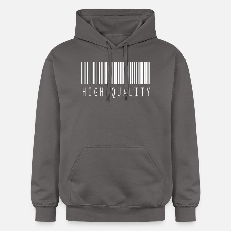 HAUTE QUALITÉ BLANC BARCODE - Sweat à capuche Softstyle® Gildan Unisexe - gris foncé