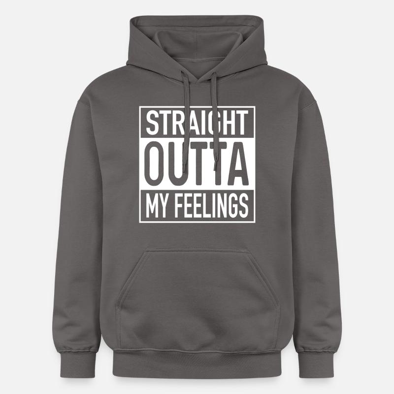 Straight OUTTA Mes sentiments - Sweat à capuche Softstyle® Gildan Unisexe - gris foncé