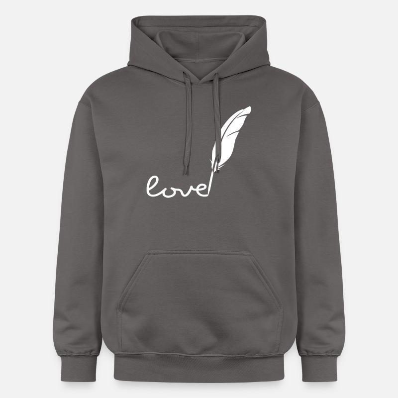 Plume Amour - Sweat à capuche Softstyle® Gildan Unisexe - gris foncé