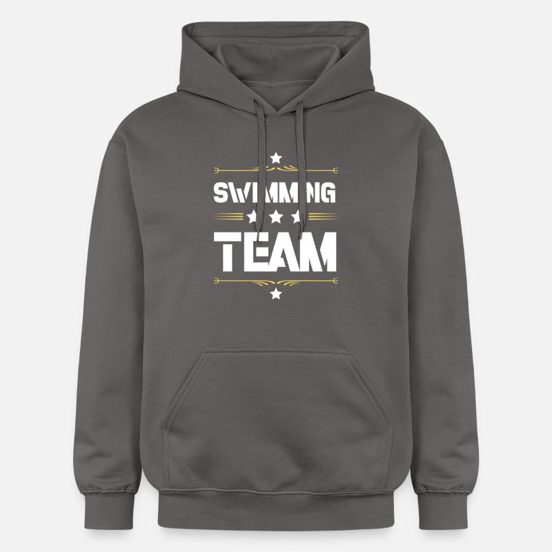 Équipe de natation - Sweat à capuche Softstyle® Gildan Unisexe - gris foncé