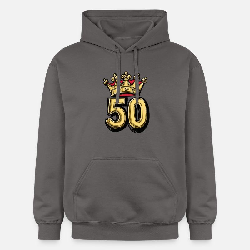 Couronne à 50 chiffres - Sweat à capuche Softstyle® Gildan Unisexe - gris foncé