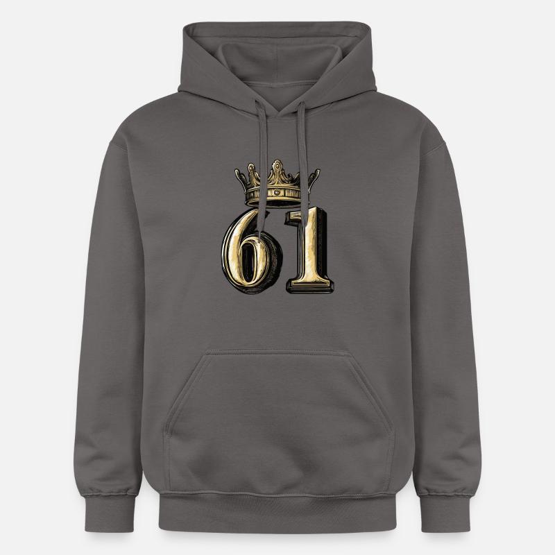 61 Couronne de chiffres - Sweat à capuche Softstyle® Gildan Unisexe - gris foncé